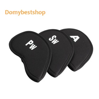 [Domybestshop.th] ปลอกสวมหัวไม้กอล์ฟ ผ้านีโอพรีน ซักได้ ทนทาน สําหรับคนรักกอล์ฟ 10 ชิ้น