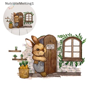 [NutriliteMelting1] ใหม่ สติกเกอร์ ลายการ์ตูนกระต่าย 3D สําหรับติดตกแต่งผนังบ้าน ห้องนอนเด็ก [TH]