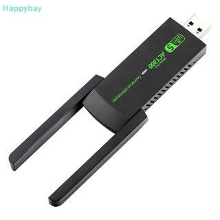 &lt;Happybay&gt; อะแดปเตอร์รับสัญญาณเครือข่ายไร้สาย 1300Mbps USB3.0 WIFI Dual Band 2.4G 5Ghz สําหรับ PC On Sale