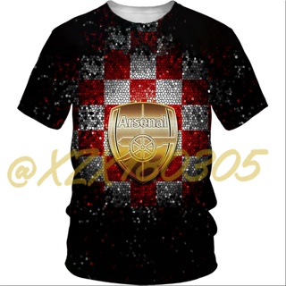 (ทั้งหมดในสต็อก Xzx180305เสื้อยืดแขนสั้น พิมพ์ลาย Arsenal Premier League 3 มิติ แห้งเร็ว คุณภาพสูง 08