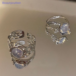 [Beautyoufeel] แหวนคริสตัล เพทาย ปรับได้ เครื่องประดับแฟชั่น สําหรับผู้หญิง