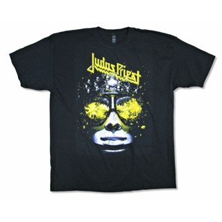 ขายดี เสื้อยืด ลาย Judas Priest Hellbent Glass Face สีดํา 456788