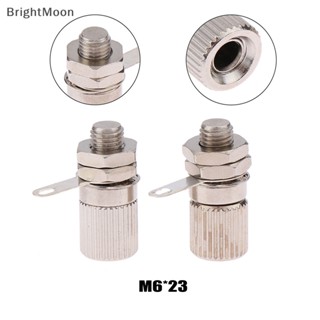 Brightmoon ขั้วต่อทองแดงบริสุทธิ์ M6 * 23 รู 4 มม. พร้อมซ็อกเก็ตกล้วย 1 ชิ้น