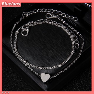 Bluelans สร้อยข้อมือโซ่ ปรับได้ 2 สี 2 ชิ้น