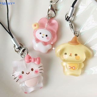 SANRIO Mchy&gt; เคสโทรศัพท์มือถือ ลายตุ๊กตา My Melody Cinnamoroll พร้อมสายคล้อง สําหรับ iPhone