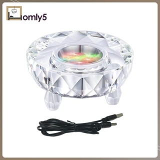 [Homyl5] ฐานไฟ LED คริสตัล ฐานไฟ ขาตั้งไฟ พื้นผิวเรียบ โคมไฟ แบบชาร์จไฟได้ โคมไฟแสดง สําหรับเครื่องประดับ รูปปั้นอะคริลิค บาร์