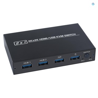 Aimos AM-KVM 201CL 2-in-1 สวิตช์ HDMI USB KVM รองรับ HD 2K*4K 2 Hosts Share 1 จอภาพ คีย์บอร์ด และเมาส์