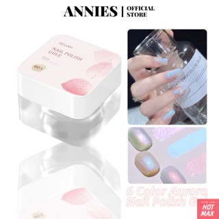 ANNIES 6 สียาทาเล็บเจลออโรร่าสีสวยทนทานกันน้ำ [hotmax]