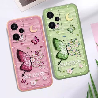 Dmy เคสซิลิโคนนิ่ม ลายผีเสื้อ กันกระแทก สําหรับ Redmi note 12 turbo 11 pro 11s 10s 9s 8 7 10 pro 12C 12 10A 10C 9A 9C 9T 9 K40 Gaming K50 K20 K30