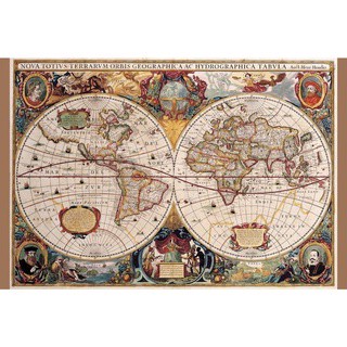 โปสเตอร์แผนที่โลก th Century สไตล์วินเทจโบราณ สําหรับตกแต่งผนัง