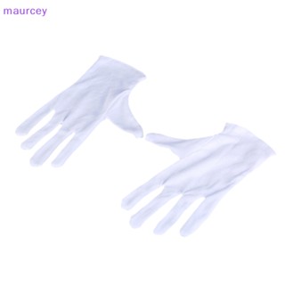 Maurcey ถุงมือ สีขาว 1 5 10 คู่ TH