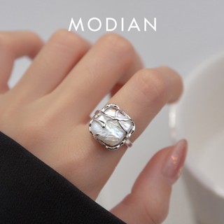 Modian แหวนเงินแท้ 925 ทรงหยดน้ํา ทรงสี่เหลี่ยม ปรับขนาดได้ 6-8 สําหรับผู้หญิง