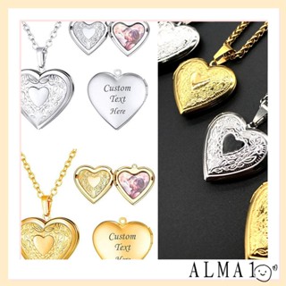 ALMA เครื่องประดับ สร้อยคอโซ่ พร้อมจี้ แฟชั่นคู่รัก