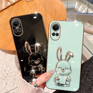 เคสโทรศัพท์มือถือ แบบนิ่ม ลายกระต่าย ป้องกันเลนส์ สําหรับ Oppo Reno 10 Pro Global Version Reno10 Pro+ 5G 2023 Reno10Pro Plus