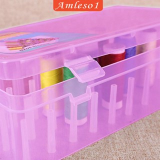 [Amleso1] กล่องเก็บด้ายเย็บผ้า 42 แกน DIY อุปกรณ์เสริม สําหรับครัวเรือน