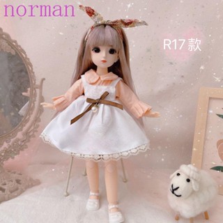 Norman Molly ตุ๊กตาเจ้าหญิง ตาโต ขยับได้ 30 ซม. พร้อมเสื้อผ้า และรองเท้า 13 ข้อต่อ BJD 1/12 Diy