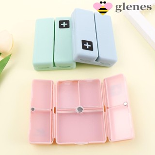 Glenes กล่องเก็บยา แบบแม่เหล็ก พับได้ 4 สี