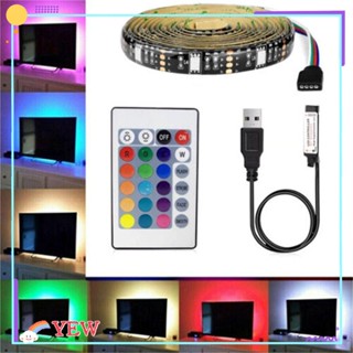 YEW สายไฟ Led RGB 5050 กันน้ํา พร้อมรีโมตคอนโทรล USB สําหรับตกแต่งพื้นหลังทีวี ห้องครัว