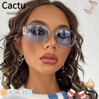 Cactu แว่นตากันแดด ทรงวงรี สไตล์วินเทจ สําหรับผู้หญิง และผู้ชาย