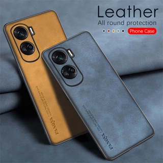 For Honor 90 Lite Pro 90Pro 90Lite Honor90 5G Sheepskin Lambskin PU Leatehr Phone Case For Honor 90 2023 Cases Simple Soft TPU Silicone Shockproof Back Cover Casing