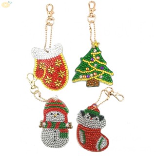 【VARSTR】Painting Keychain Christmas Decoration DIY Painting With Painting Tool