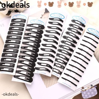 Okdeals กิ๊บติดผม กิ๊บติดผม รูปหลายรูปร่าง เรียบง่าย ของขวัญ สีดํา สําหรับเด็กผู้หญิง 36 ชิ้น