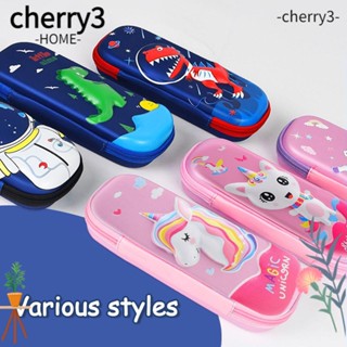 Cherry3 กล่องดินสอ EVA กันน้ํา แบบพกพา ลายยูนิคอร์น 3D สําหรับใส่เครื่องเขียน