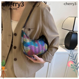 CHERRY3 กระเป๋าสะพายไหล่ หนัง PU ทรงเกี๊ยว แฟชั่นสําหรับผู้หญิง