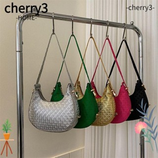 Cherry3 Hobo กระเป๋าสะพายข้างลําลอง น้ําหนักเบา มีซิป จุของได้เยอะ แฟชั่นเรโทร สไตล์คลาสสิก สําหรับผู้หญิง