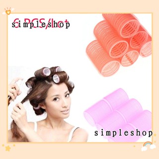 SIMPLE โรลม้วนผม หลายขนาด สุ่มสี สําหรับจัดแต่งทรงผม 6 ชิ้น