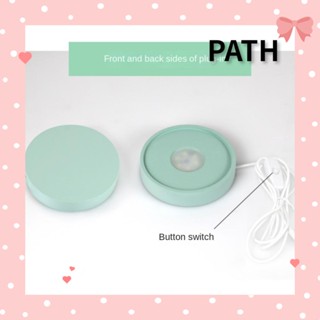 Path ขาตั้งโชว์ไฟ LED ทรงกลม 3.94 นิ้ว สีเขียว สีชมพู สีขาว 7 สี 3 ชิ้น