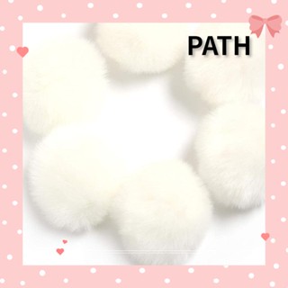 PATH ปอมปอม ขนสุนัขจิ้งจอกเทียม อะคริลิค ยืดหยุ่น 3.9 นิ้ว 10 ซม. อุปกรณ์เสริม สําหรับรองเท้า 6 ชิ้น