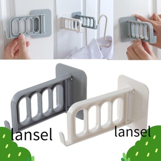 ❤LANSEL❤ Plastic Multifunctional Hanger Wall Mounted Storage Swivel Hook 4 Hole Clothes Hook Strong Adhesive Bathroom Wall Door Rotate Clothes Stand Foldable Seamless Stickers/Multicolor