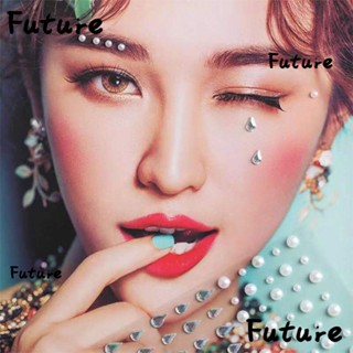 Future สติกเกอร์รอยสักชั่วคราว แต่งตา อายไลเนอร์ เพชร คริสตัล ตา สติกเกอร์อายแชโดว์ เครื่องประดับ แต่งหน้า สติกเกอร์ใบหน้า