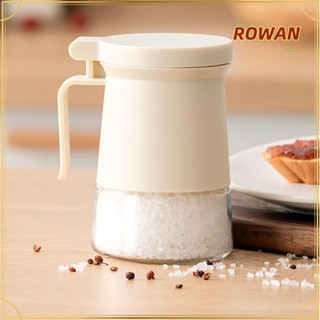 Rowans ขวดโหลแก้วใส่เครื่องเทศ กันชื้น ด้ามจับ สําหรับห้องครัว