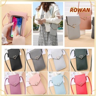 Rowans กระเป๋าสะพายข้าง หัวเข็มขัดใส กระเป๋าสตางค์ กระเป๋าถือ สีพื้น