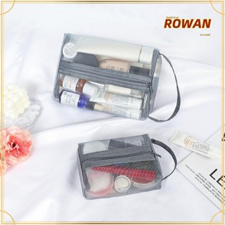 Rowans กระเป๋าเครื่องสําอาง มีซิป จุของได้เยอะ สีโปร่งใส สําหรับผู้หญิง