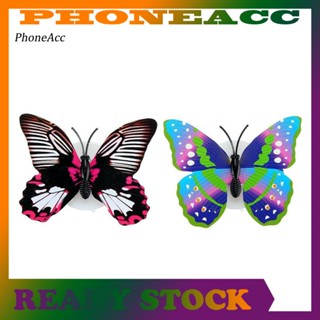 Phoneacc โคมไฟ LED รูปผีเสื้อ เปลี่ยนสีได้ สําหรับตกแต่งผนังห้องนอนเด็ก 2 ชิ้น