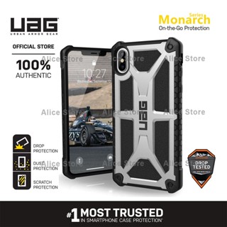 Uag เคสโทรศัพท์มือถือ กันตก ลายทหาร สีเงิน สําหรับ iPhone XS MAX X XS XR