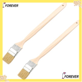 FOREVER แปรงทาสี 2 ชิ้น หัวงอ 1.5 นิ้ว ด้ามจับไม้ โลหะ สีน้ํา สําหรับรักษาผนัง