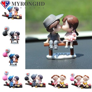 Myronghd ฟิกเกอร์แดชบอร์ด รูปการ์ตูนคู่รักน่ารัก สําหรับตกแต่งรถยนต์
