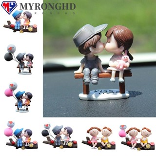 Myronghd ฟิกเกอร์แดชบอร์ด รูปการ์ตูนคู่รักน่ารัก สําหรับตกแต่งรถยนต์