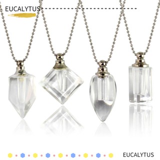 Eutus จี้ขวดโหลแก้วคริสตัลใส เปิดฝาได้ สําหรับใส่เครื่องประดับ น้ําหอม DIY