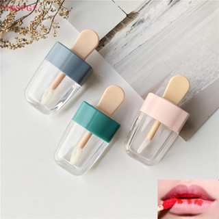 Inspg&gt; ไอศกรีมน่ารัก หลอดเคลือบริมฝีปาก Diy ลิปกลอส ขวดย่อย ไอศกรีมสีชมพู ใหม่