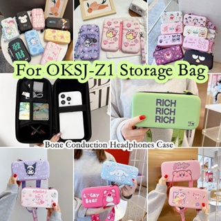 【Case Home】กระเป๋าเก็บหูฟัง ลายการ์ตูนน่ารัก แบบพกพา สําหรับ OKSJ-Z1 OKSJ-Z1