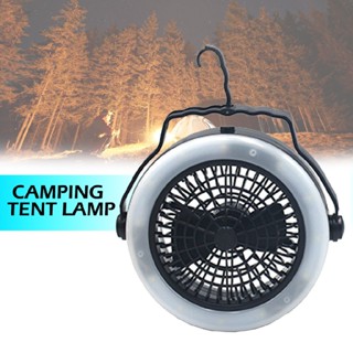 Portable 3 in 1 LED Fan Camping USB Powered Outdoor Tent Lamp With Hook