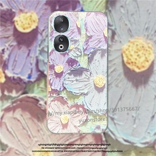 ใหม่ เคสโทรศัพท์มือถือแบบนิ่ม กันกระแทก ลายภาพวาดกราฟฟิตี้ ดอกไม้ สไตล์เรโทร สําหรับ Honor 90 Lite 70 50 Lite 2023 เคส Phone Case