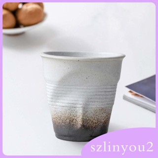 [szlinyou2] แก้วกาแฟ 6.7 ออนซ์ แบบจับจีบ สร้างสรรค์ สําหรับห้องอาหาร ห้องครัว