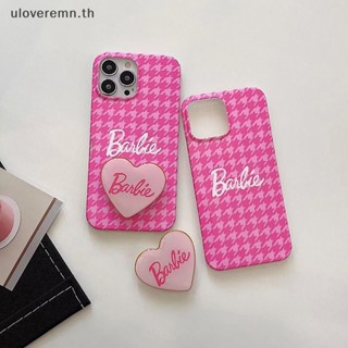 Ulo เคสป้องกันโทรศัพท์มือถือ แบบนิ่ม ลายบาร์บี้ สีชมพู สําหรับ Iphone 1112Promax 1314