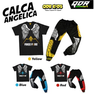 เสื้อยืด ลาย Calca angelical Yellow FF QDR Online Shop และกางเกง สําหรับเด็ก